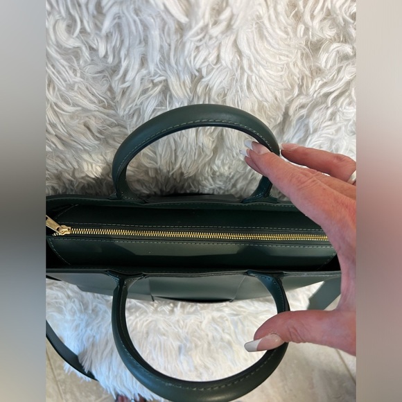 💚💚NWOT-Valentina Fiore,Made in Italy, GORGEOUS Genuine leather Green tote💚💚 - Picture 6 of 12